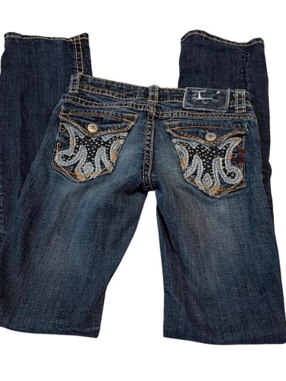 Buckle MEK Denim Clayton Slim Bootcut Jeans Size 25x34 Dark Wash Y2K